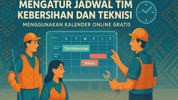 mengatur jadwal tim kebersihan