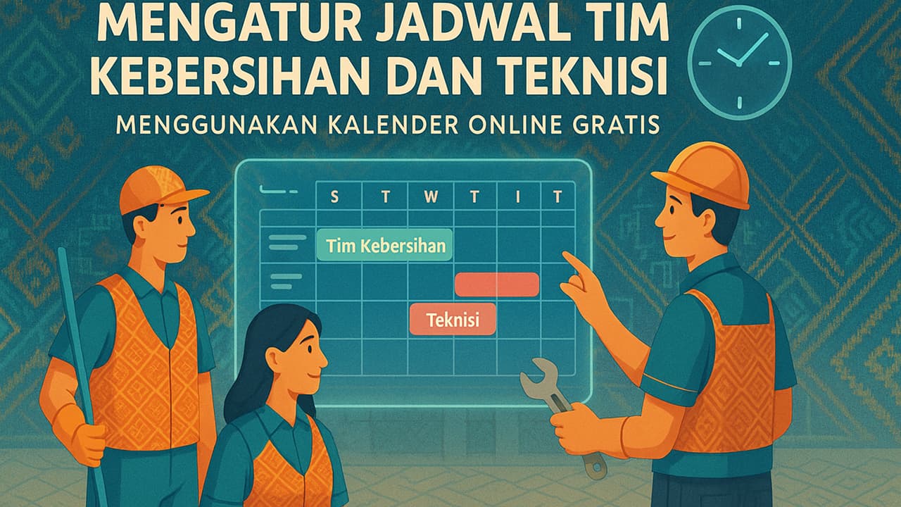 mengatur jadwal tim kebersihan